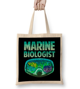 Awesome Marine Biologist Underwater Biology Bez Çanta Uzun Saplı