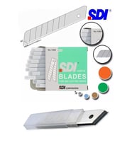 Maket Bıçağı Yedeği Geniş 5 Tüp 10 lu 18 mm SDI Falçata Bıçağı Yedek Ağızları Koli Karton Kesici Hobi (Renksiz)