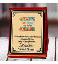 Türkçe Öğretmeni Baskılı Plaket (2. Tasarım)  Kişiye Özel (Kırmızı)