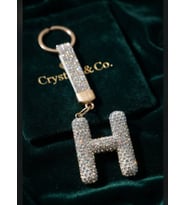 Zirkon Taşlı Harf H Anahtarlık & Çanta Aksesuarı
