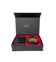 Fossil Siyah Napa Cüzdan 1826 & 3,5 CM Hakiki Deri Kemer Seti 130CM