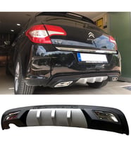 Citroen C4 Difüzör Difizör Gri + Kare Egzoz Görünüm C Tip 2011 - 2016