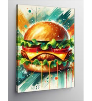Kanvas Tablo Damlayan Dev Hamburger