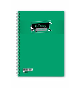 Kareli 72 Yaprak Spiralli Defter A4 Boy Plastik Kapak (1 Adet ) (Yeşil)