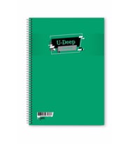 Kareli 72 Yaprak Spiralli Defter A4 Boy Plastik Kapak (1 Adet ) (Yeşil)