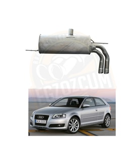 Audi A3 - Leon Fr-Golf 7 çift çıkışlı arka susturucu egzoz eksoz