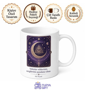 Mistik Tarot Kartı Tasarımlı Kupa Bardak Gizem Severlere Özel Hediye