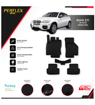 Bmw E71 X6 2008-2014 3D Havuzlu Paspas (Siyah - Beyaz)