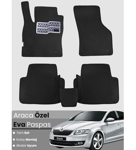 SKODA OCTAVİA A5 (2004-2012) Uyumlu EVA Paspas Tam Set–Oto Paspas,Araca Özel,Kolay Montaj