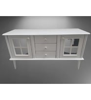 Tv Sehpa ST 17451 Pencere Model Ahşap Kayın Retro Ayak Parlak Ceviz Renk El yapım (Beyaz)