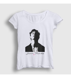 Presmono Kadın Beyaz Shawn Mendes T-Shirt 231438tt