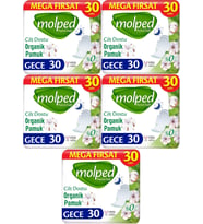 Molped Pure&Soft Hijyenik Ped Gece 150 (5PK*30) Adet Mega Pk