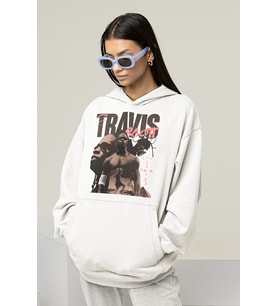 Travis Scott Baskılı Unisex Oversize Rapper Hoodie