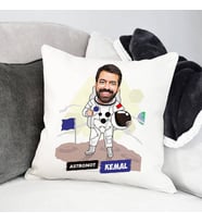 Kişiye Özel Erkek Astronot Karikatürlü Yastık