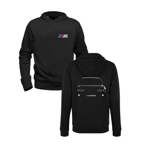 BMW Resimli Dijital Baskılı Siyah Ön Arka Çocuk Baskılı Sweatshirt
