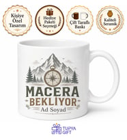 Macera Bekliyor İngilizce Kupa Bardak Hediye