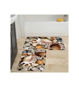 Eliana Home Baskılı 2'li Banyo Paspas Takımı RVG5015