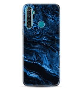 Realme 5i 5 Pro 6i 7 Pro 8 Kılıf Desemli Silikon Blue MArble 1379