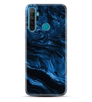 Realme 5i 5 Pro 6i 7 Pro 8 Kılıf Desemli Silikon Blue MArble 1379