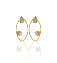 Kadir Jewellery 22 Ayar Altın Kaplama Geometrik Küpe -El İşçiliği Ve Hipoalerjenik Küpe