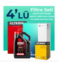 Filtron Citroen C4 1.5 Dizel Filtre Bakım Seti Motul Motor Yağlı (2021-2025) 4 Lü