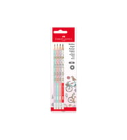 Faber-Castell Bisiklet Desenli Silgili Kurşun Kalem, 2B, 12'li Paket