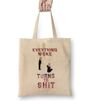 Everything WokeTurns To Shit Donald Trump Bez Çanta Uzun Saplı