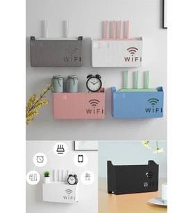 Siyah Pleksi Wifi Kutusu Duvar Asılabilir Sigorta Ve Modem Saklama Kutusu 25x15x6 cm