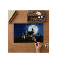 Şato - Dolunay - Gizemli Kale Tasarımı 240 parça Ahşap Puzzle Ahşap Kutuda MP04886