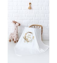 Pia Baby Premium %100 Pamuk Çift Kat Penye Bebek Battaniyesi 80x80 cm 5087-11 (Krem)