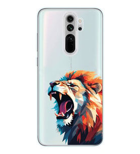 Xiaomi Redmi Note 8 PRO Uyumlu Aslan Tasarımlı Şeffaf Telefon Kılıfı