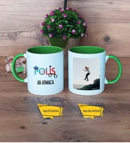 Polis Kupa Bardak Yeşil Fotoğraflı Dünya Polisler Günü Hediyesi
