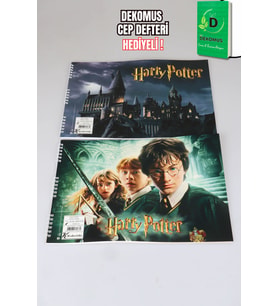 x Dekomus Lisanslı Harry Potter Magic Art Collection 25x35 15 Yaprak Büyük Boy Resim Defteri Tek Adet "Dekomus Cep Defteri Hediyeli"