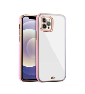 iPhone 11  Pro    arka    Kapak Kılıf   Pembe   kenarlı  rose