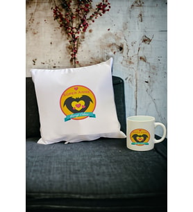 Süper Anneye Hediye Kupa Bardak ve Yastık Set (Beyaz)