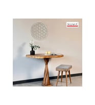 Yaşam Çiçeği Tekli Mdf Üzeri Aynalı Pleksi Duvar Dekorasyon Lazer Kesim 40x40 Cm (Gümüş)