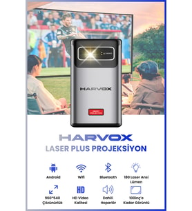 Taşınabilir LED Projektör, Kablosuz Bluetooth Hoparlör, HD Görüntü Kalitesi