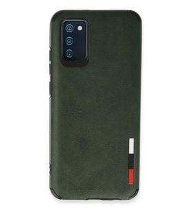 Newface Samsung Galaxy A03S Kılıf Loop Deri Silikon - Yeşil
