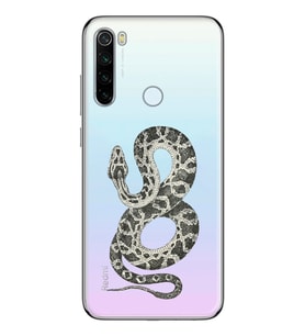 Redmi Note 8 Uyumlu Yılan Desenli Şeffaf Telefon Kılıfı
