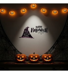 Happy Halloween Temalı Duvar Stickerı (Çok Renkli)
