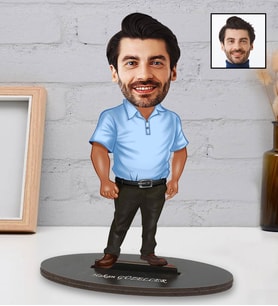 Kişiye Özel Abi 4 Tasarımlı Karikatürlü Biblo