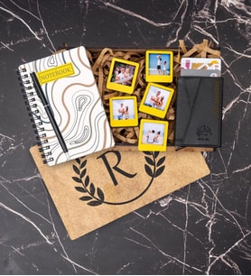 Kişiye Özel Kutulu Cüzdan, Defter, Çerçeve Hediye Seti BGHK1009