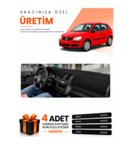 VOLKSWAGEN POLO DÜRBÜN (2001-2009) Uyumlu Torpido Koruma Örtüsü Oto Kılıfı - Siyah