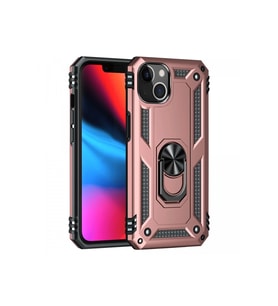 iPhone 14 Plus Kılıf Sofya Yüzüklü Silikon Kapak - Rose