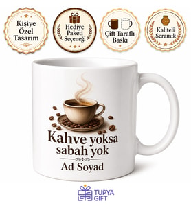 Dünya Kahve Günü Hediye Kupa Kafein Bağımlısına Özel Tasarım Baskılı Bardak