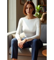 Kadın Fitted Kayık Yaka Uzun Kollu Basic Bluz Şık ve Konforlu Günlük Kullanım İçin İdeal İki Renk