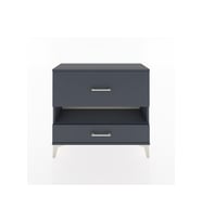 Arges Şifonyer Tek Raflı 2 Çekmeceli 88x30x80 Antrasit-Antrasit