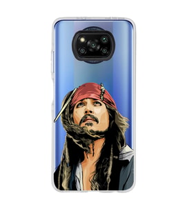 Poco X3 Pro / X3 NFC Uyumlu Jack Sparrow Tasarımlı Şeffaf Telefon Kılıfı