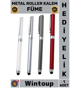 #Kalem Lüks Ofis Hediyelik Dokunmatik Şık Tasarım Kurumsal Seri Metal Touchpen Roller Kalem Füme