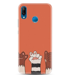 Huawei P20 Lite Kılıf Resimli Desenli Silikon Platinium Series Three Hand 1818